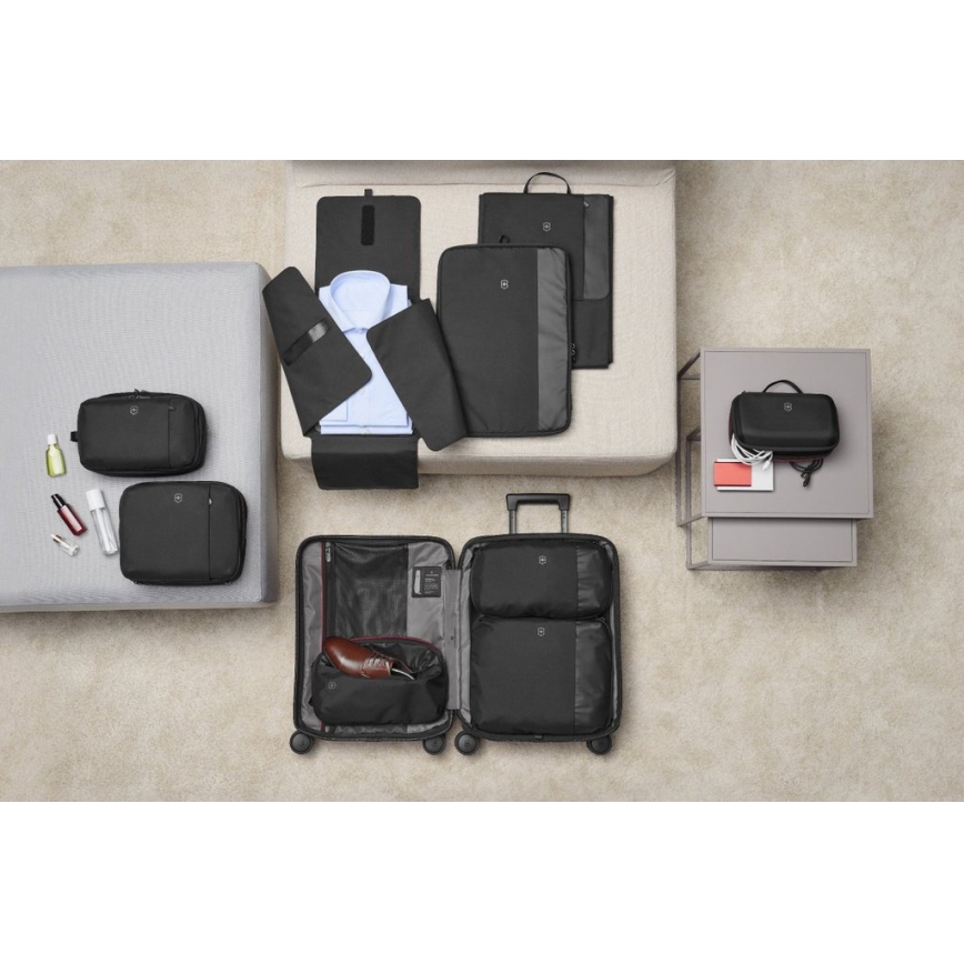 Victorinox - 3-delni komplet potovalnih organizatorjev Travel Essentials, črna