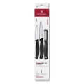 Victorinox - 3-delni set kuhinjskih nožev s lupilcem SWISS CLASSIC, črna