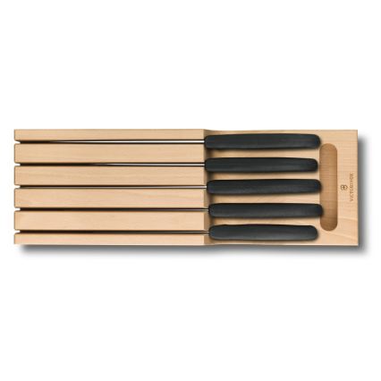 Victorinox - 6-delni komplet kuhinjskih nožev z organizatorjem, bukev/bež