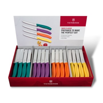 Victorinox - 80-delni komplet kuhinjskih nožev za zelenjavo SWISS CLASSIC v pisanih barvah