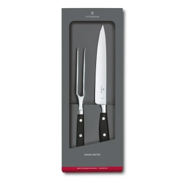 Victorinox - GRAND MAITRE porcijski set, 2 kosa, črn