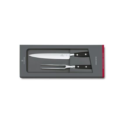 Victorinox - GRAND MAITRE porcijski set, 2 kosa, črn