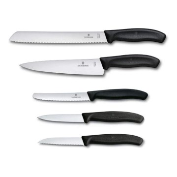 Victorinox - Komplet kuhinjskih nožev SWISS CLASSIC, 5-delni, črne barve