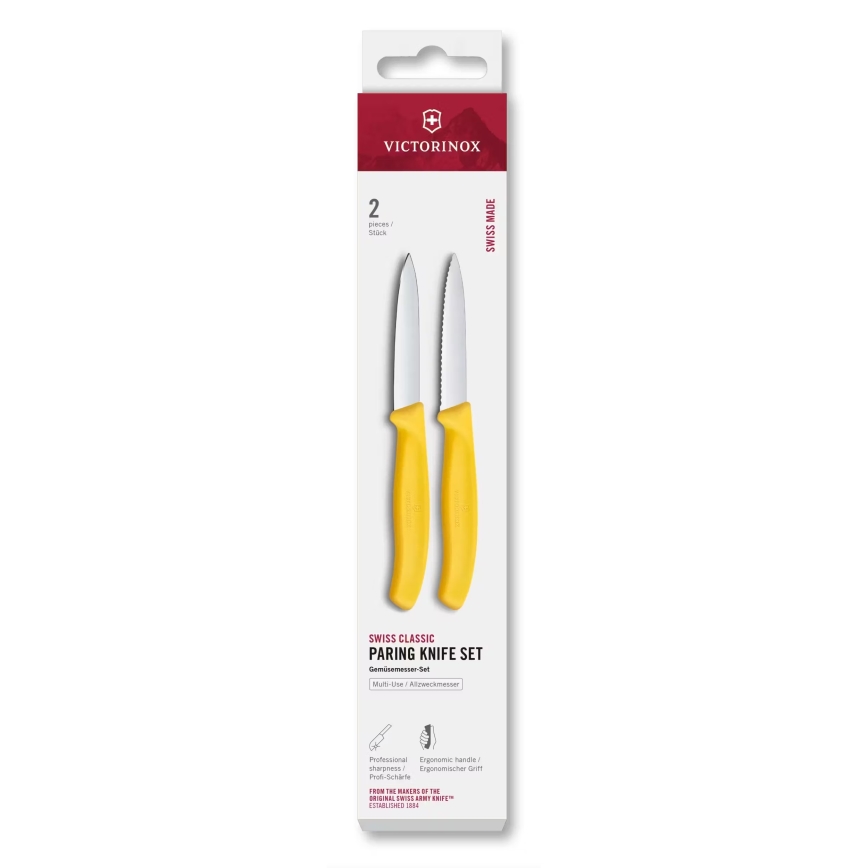 Victorinox - Komplet kuhinjskih nožev za zelenjavo SWISS CLASSIC 8 cm 2 kosa rumene barve