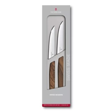 Victorinox - komplet nožev za steak SWISS MODERN, 12 cm, 2 kosa, oreh