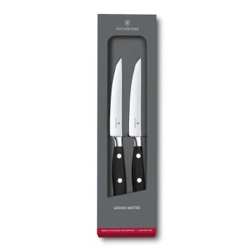 Victorinox - Komplet nožev za zrezke GRAND MAITRE 12 cm, 2 kosa, črna