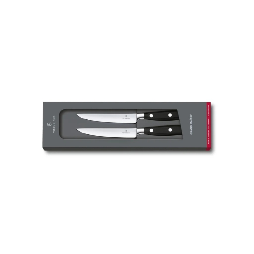 Victorinox - Komplet nožev za zrezke GRAND MAITRE 12 cm, 2 kosa, črna