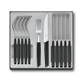 Victorinox - Set jedilnega pribora SWISS MODERN, 12-delni, črne barve