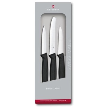 Victorinox - Set kuhinjskih nožev za zelenjavo 3 kom. črna