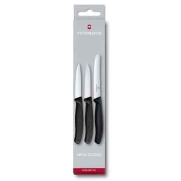 Victorinox - Set kuhinjskih nožev za zelenjavo 3 kom. črna