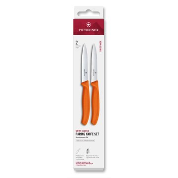 Victorinox - set kuhinjskih nožev za zelenjavo SWISS CLASSIC 10 cm, 2 kosa, oranžna