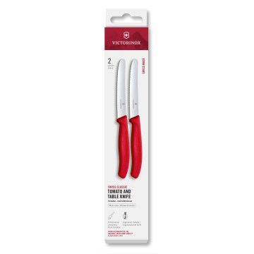 Victorinox - Set kuhinjskih nožev za zelenjavo SWISS CLASSIC 11 cm, 2 kosa, rdeča