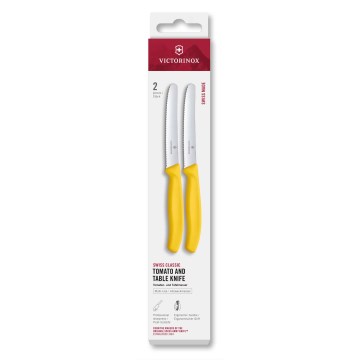 Victorinox - Set kuhinjskih nožev za zelenjavo SWISS CLASSIC, 11 cm, 2 kosa, rumena