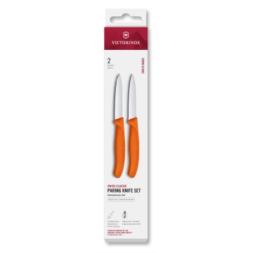 Victorinox - Set kuhinjskih nožev za zelenjavo SWISS CLASSIC, 8 cm, 2 kosa, oranžna