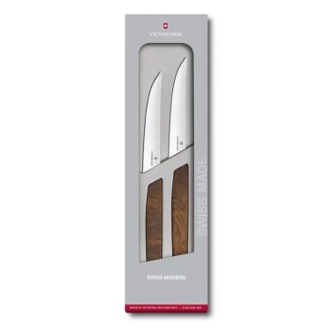 Victorinox - Set nožev za steak SWISS MODERN 12 cm 2 kosa oreh
