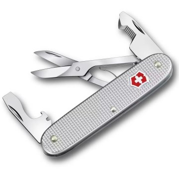 Victorinox - Večfunkcijski žepni nož COMPANION SLIM ALOX 9,3 cm/6 funkcij srebrn