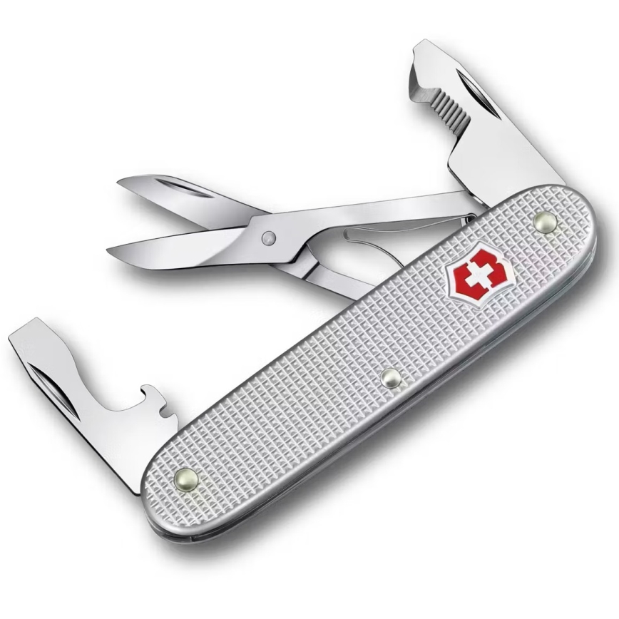 Victorinox - Večfunkcijski žepni nož COMPANION SLIM ALOX 9,3 cm/6 funkcij srebrn