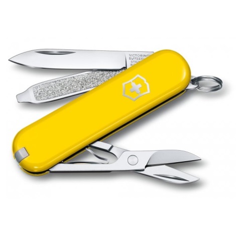 Victorinox - Večnamenski žepni nož 5,8 cm/7 funkcij rumena