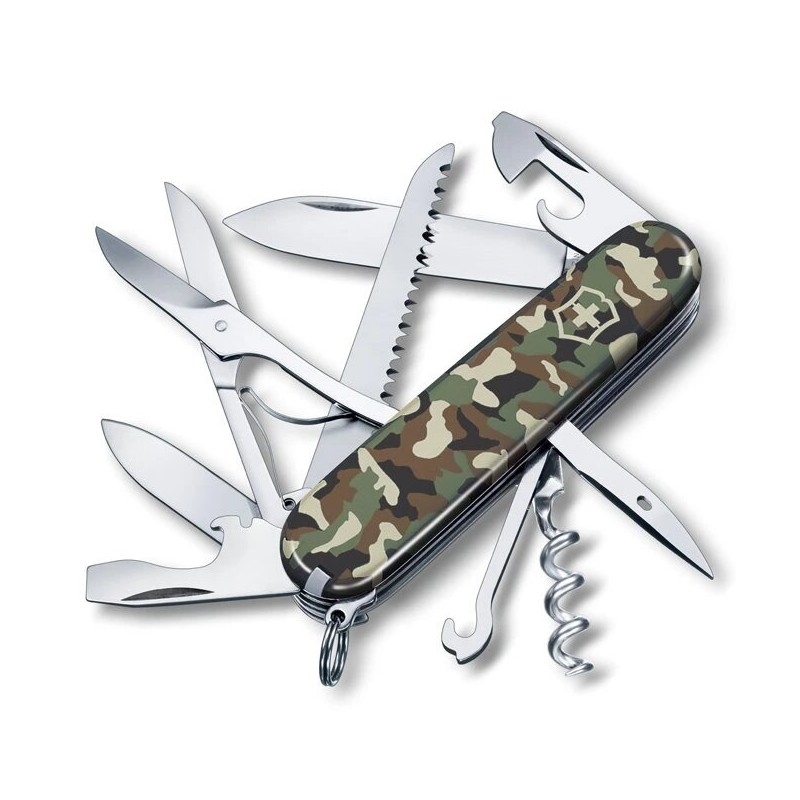 Victorinox - Večnamenski žepni nož HUNTSMAN 9,1 cm/15 funkcij kamuflaža