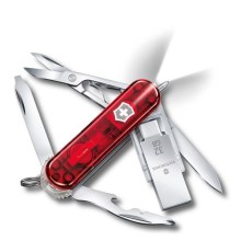 Victorinox - Večnamenski žepni nož z USB ključem 6 cm/11 funkcij rdeča
