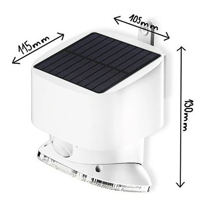 Viking - LED solarno stensko svetilo s senzorjem LED/1W/3,7V IP44 3000/4000K 4000 mAh