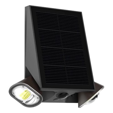 Viking - LED zatemnjiva solarna stenska prilagodljiva svetilka s senzorjem LED/1,3W/3,7V IP44 4000K 2000 mAh