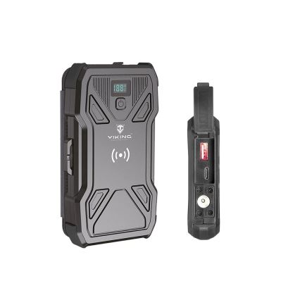 Viking - prenosna baterija s LED svetilko, brezžičnim polnjenjem in sončnim panelom Power Delivery 22,5W/10000 mAh