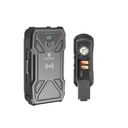 Viking - powerbank z LED svetilko, brezžičnim polnjenjem in solarnim panelom Power Delivery 22,5W/20000 mAh