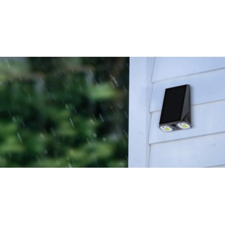Viking - LED solarna stenska svetilka s funkcijo zatemnitve in senzorjem LED/1,3W/3,7V IP44 4000K 2000 mAh