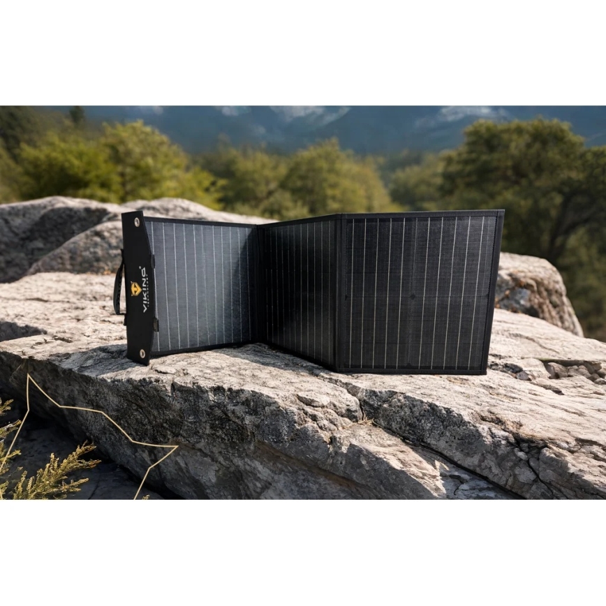 Viking - Sončni panel USB Power Delivery 60W/20V IPX4 črna