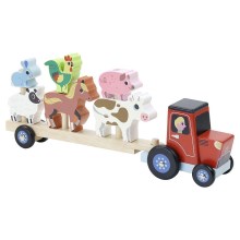 Vilac - Lesen traktor z živalmi