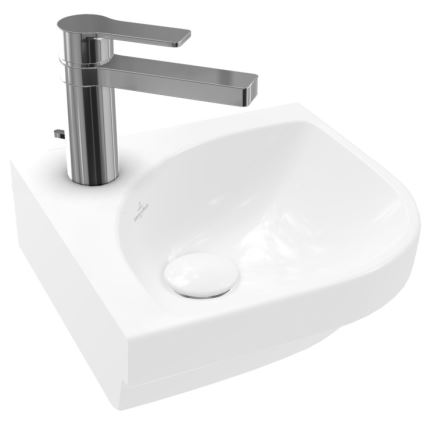 Villeroy & Boch 43714601 - Viseči kotni umivalnik SUBWAY 3.0 32x32 cm keramika/bela