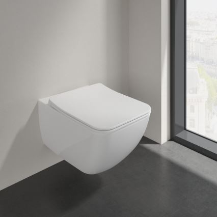 Villeroy & Boch 4611RLR1 - Viseča WC školjka z WC sedežem SoftClose VENTICELLO keramika/bela