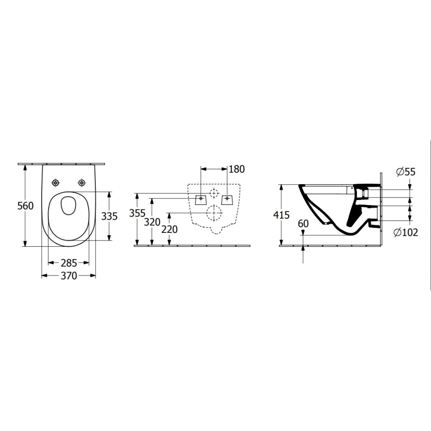 Villeroy & Boch 4670T0R1 - Viseča WC školjka SUBWAY 3.0 keramika/bela