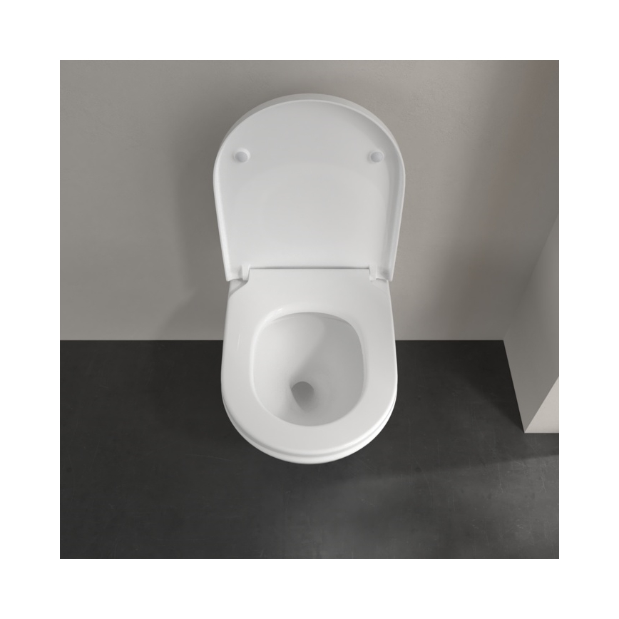 Villeroy & Boch 4670T0RW - Viseča WC školjka SUBWAY 3.0 keramika/bela
