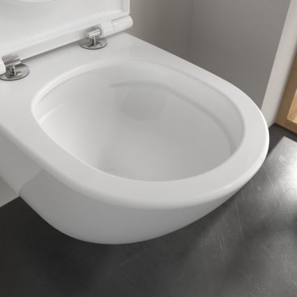 Villeroy & Boch 4670T9R1 - Stenska WC školjka s sedežem SoftClose SUBWAY 3.0 keramika/bela