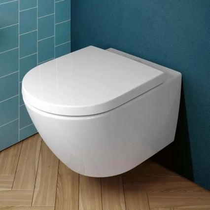 Villeroy & Boch 4670TS01 - Viseča WC školjka z WC desko SoftClose SUBWAY 3.0 keramika/bela