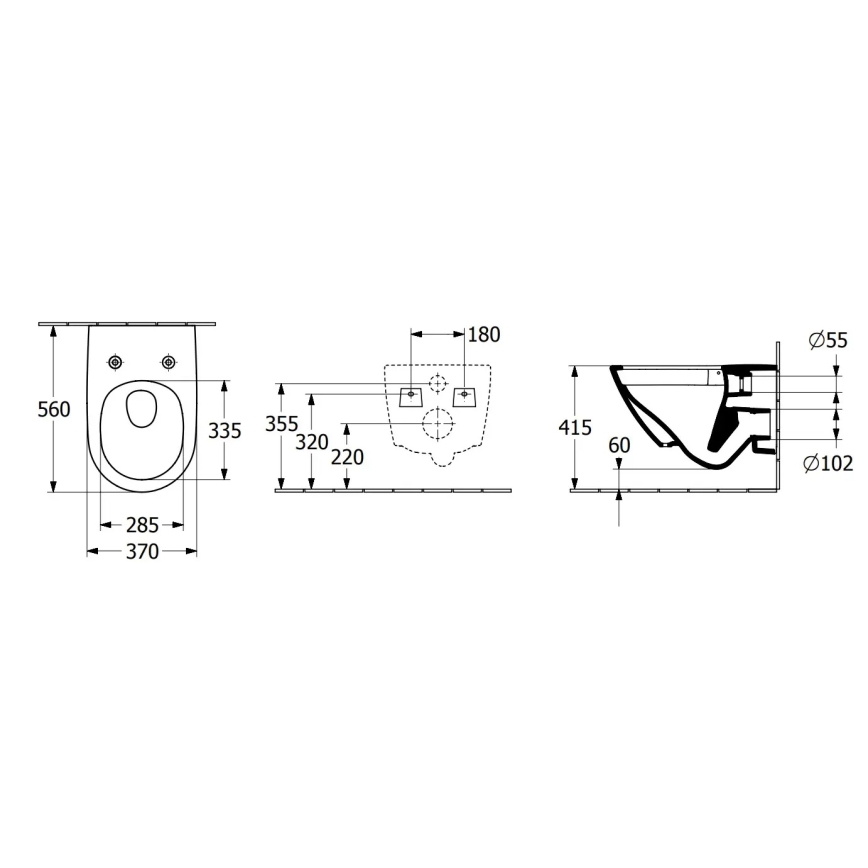 Villeroy & Boch 4670TS01 - Viseča WC školjka z WC desko SoftClose SUBWAY 3.0 keramika/bela