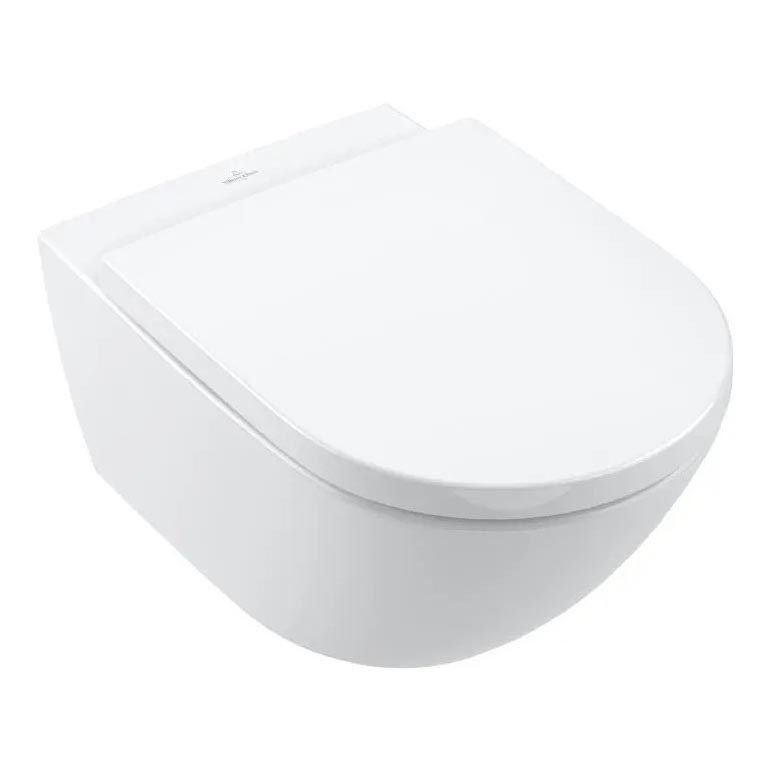 Villeroy & Boch 4670TS01 - Viseča WC školjka z WC desko SoftClose SUBWAY 3.0 keramika/bela