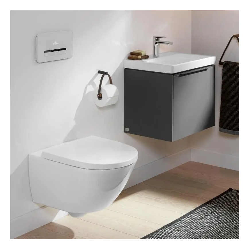 Villeroy & Boch 4670TSR1 - Viseči WC s sedežem SoftClose SUBWAY 3.0 keramika/bela