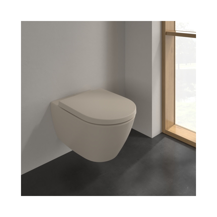 Villeroy & Boch 5614R0AM - Viseča WC školjka SUBWAY 2.0 keramična/bežna