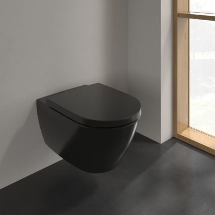 Villeroy & Boch 5614R0R7 - Viseče WC SUBWAY keramika/črna