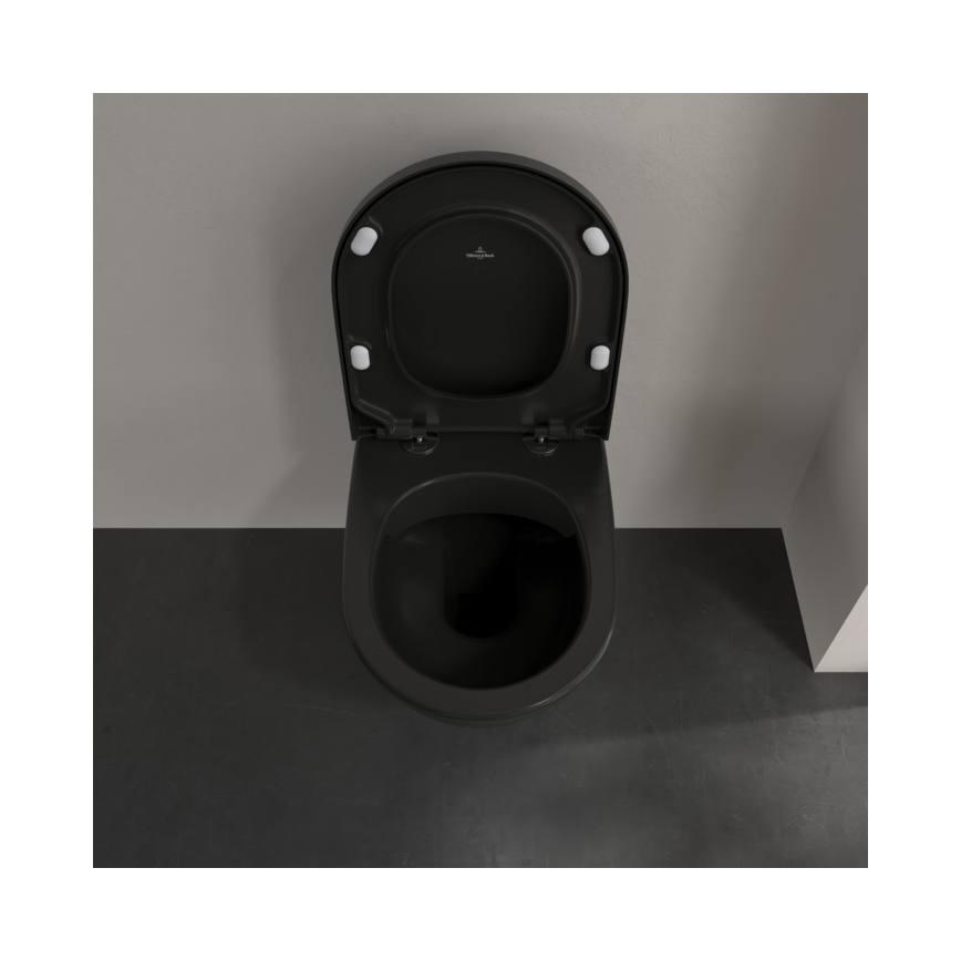 Villeroy & Boch 5614R0R7 - Viseče WC SUBWAY keramika/črna