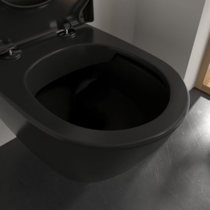 Villeroy & Boch 5614R0R7 - Viseče WC SUBWAY keramika/črna