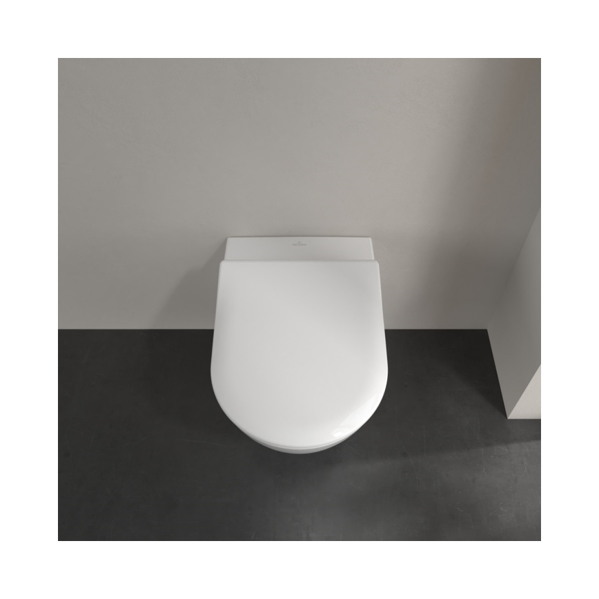 Villeroy & Boch 5614R201 - Viseči WC z WC-sedežno desko SoftClose SUBWAY 2.0, keramika/bela