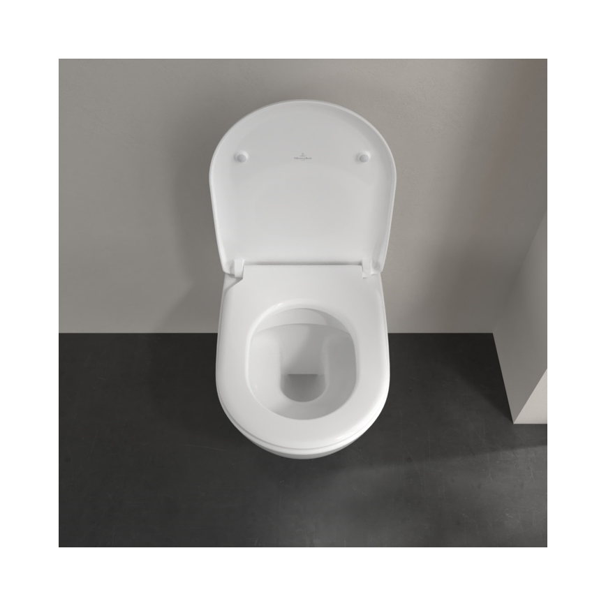 Villeroy & Boch 5614R201 - Viseči WC z WC-sedežno desko SoftClose SUBWAY 2.0, keramika/bela