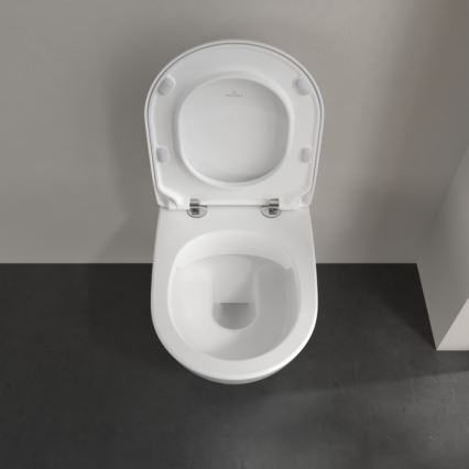 Villeroy & Boch 5614R201 - Viseči WC z WC-sedežno desko SoftClose SUBWAY 2.0, keramika/bela