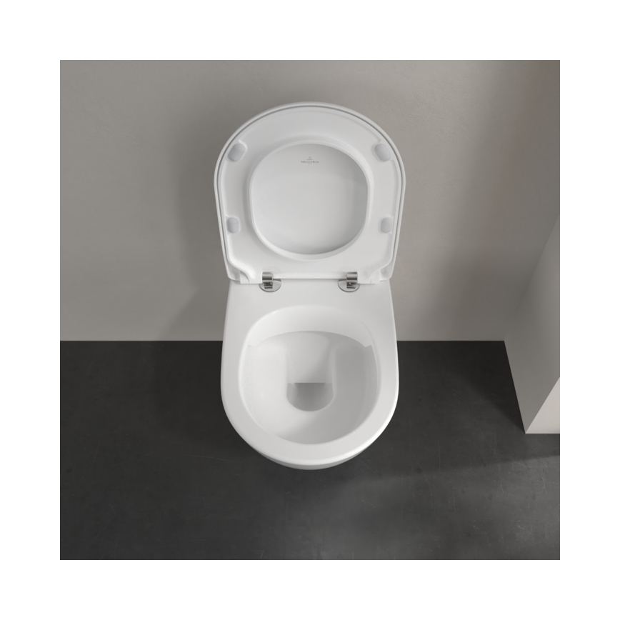 Villeroy & Boch 5614R201 - Viseči WC z WC-sedežno desko SoftClose SUBWAY 2.0, keramika/bela