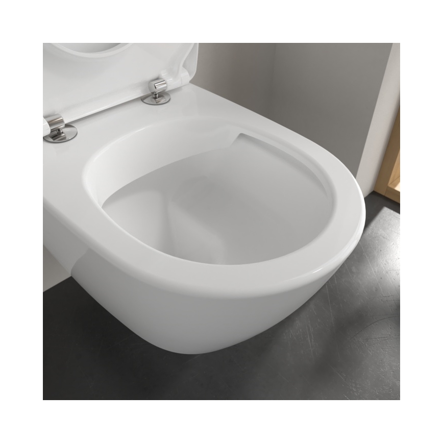 Villeroy & Boch 5614R201 - Viseči WC z WC-sedežno desko SoftClose SUBWAY 2.0, keramika/bela