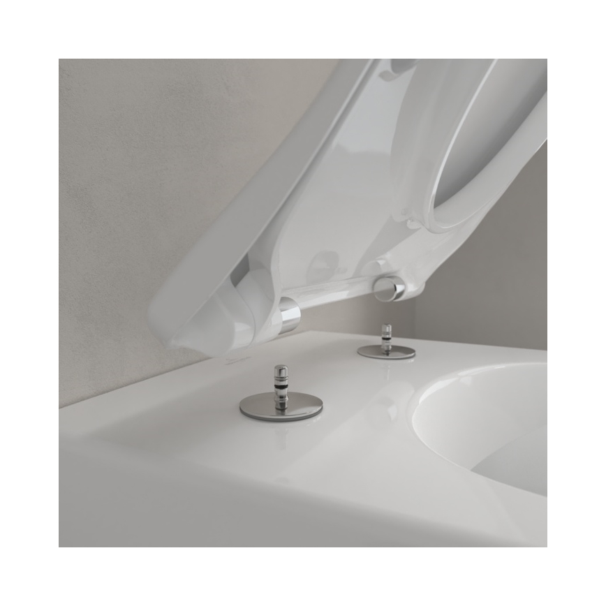 Villeroy & Boch 5614R201 - Viseči WC z WC-sedežno desko SoftClose SUBWAY 2.0, keramika/bela